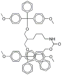 1,3-Bis(O-dimethoxytrityl)-2-(N-Fmoc-4-aminobutyl)-1,3-propanediol Structure