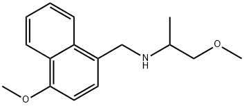 (2-メトキシ-1-メチルエチル)[(4-メトキシ-1-ナフチル)メチル]アミン HYDROBROMIDE 化学構造式