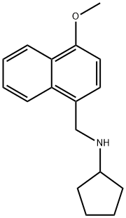 N-[(4-methoxy-1-naphthyl)methyl]cyclopentanamine Struktur