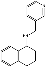 (ピリジン-3-イルメチル)1,2,3,4-テトラヒドロナフタレン-1-イルアミン 化学構造式