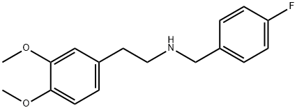 2-(3,4-二甲氧基苯基)-N-(4-氟苄基)乙-1-胺, 353779-44-9, 结构式