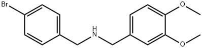 (4-ブロモベンジル)(3,4-ジメトキシベンジル)アミン 化学構造式
