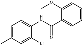 N-(2-溴-4-甲基苯基)-2-甲氧基苯甲酰胺,353784-16-4,结构式