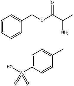 rac-(R*)-2-アミノプロパン酸フェニルメチル·4-メチルベンゼンスルホン酸 化学構造式
