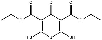 Diethyl2,6-dimercapto-4-oxo-4H-thiopyran-3,5-dicarboxylate Structure