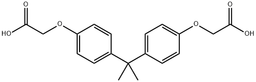 4,4'-异亚丙基二苯氧基乙酸 结构式