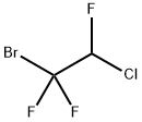 1-ブロモ-2-クロロ-1,1,2-トリフルオロエタン 化学構造式