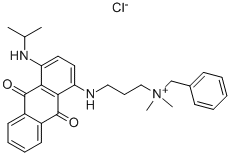 benzyl[3-[[9,10-dihydro-4-[isopropylamino]-9,10-dioxo-1-anthryl]amino]propyl]dimethylammonium chloride Structure