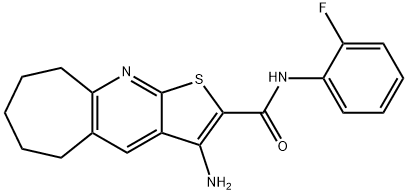3-amino-N-(2-fluorophenyl)-6,7,8,9-tetrahydro-5H-cyclohepta[b]thieno[3,2-e]pyridine-2-carboxamide Structure
