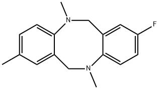 2-FLUORO-5,8,11-TRIMETHYL-5,6,11,12-TETRAHYDRO-DIBENZO[B, F][1,5]DIAZOCINE Struktur