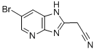 1H-IMIDAZO[4,5-B]PYRIDINE-2-ACETONITRILE, 6-BROMO Structure