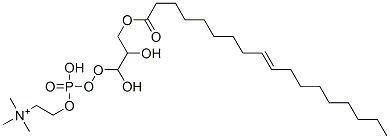 2-[hydroxy-[2-hydroxy-3-[(E)-octadec-9-enoyl]oxy-propoxy]phosphoryl]oxyethyl-trimethyl-azanium, 3542-29-8, 结构式
