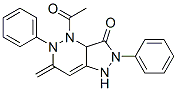 4-アセチル-1,2,3a,4,5,6-ヘキサヒドロ-6-メチレン-2,5-ジフェニル-3H-ピラゾロ[4,3-c]ピリダジン-3-オン 化学構造式