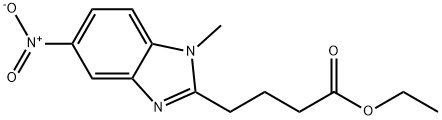 1-甲基-5-硝基-1H-苯并咪唑-2-丁酸乙酯,3543-72-4,结构式