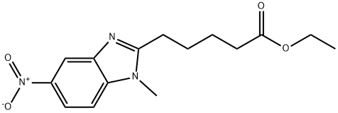 1H-Benzimidazole-2-pentanoic acid, 1-methyl-5-nitro-, ethyl ester Struktur