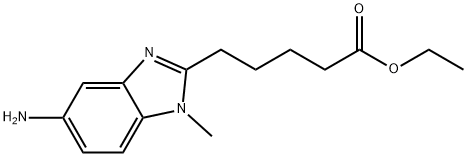 1H-Benzimidazole-2-pentanoic acid, 5-amino-1-methyl-, ethyl ester Struktur