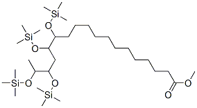 13,14,16,17-Tetrakis[(trimethylsilyl)oxy]octadecanoic acid methyl ester Struktur