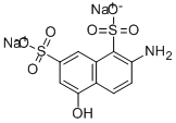 disodium 2-amino-5-hydroxynaphthalene-1,7-disulphonate Struktur