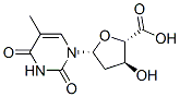 (2S,3S,5R)-3-hydroxy-5-(5-methyl-2,4-dioxo-pyrimidin-1-yl)oxolane-2-ca rboxylic acid Struktur