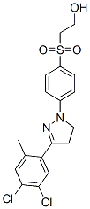 2-[[4-[3-(4,5-dichloro-2-methylphenyl)-4,5-dihydro-1H-pyrazol-1-yl]phenyl]sulphonyl]ethanol Struktur