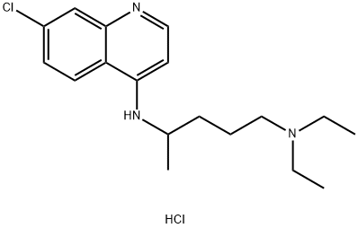 N4-(7-chloro-4-quinolyl)-N1,N1-diethylpentane-1,4-diamine dihydrochloride Struktur