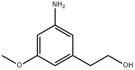 Benzeneethanol, 3-amino-5-methoxy- (9CI) Structure