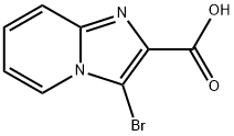 3-ブロモイミダゾ[1,2-A]ピリジン-2-カルボン酸 化学構造式