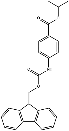 Benzoic acid, 4-[[(9H-fluoren-9-ylmethoxy)carbonyl]amino]-, 1-methylethyl ester (9CI) Struktur