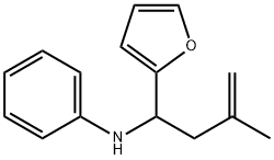 1-(2-フリル)-3-メチル-N-フェニル-3-ブテン-1-アミン 化学構造式