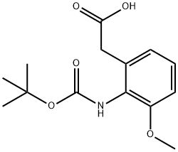 [2-[(TERT-BUTOXYCARBONYL)AMINO]-3-METHOXYPHENYL]ACETIC ACID Structure