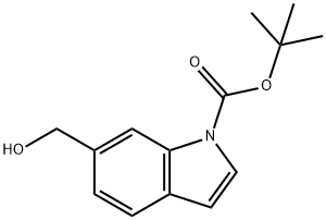 tert-Butyl 6-(hydroxymethyl)-1H-indole-1-carboxylate Struktur