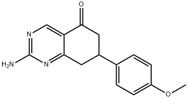 2-amino-7-(4-methoxyphenyl)-7,8-dihydroquinazolin-5(6H)-one Structure