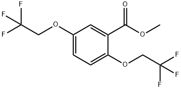 2,5-ビス(2,2,2-トリフルオロエトキシ)安息香酸メチル 化学構造式
