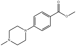 4-(4-メチルピペラジノ)ベンゼンカルボン酸メチル 化学構造式