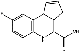 8-FLUORO-3A,4,5,9B-TETRAHYDRO-3H-CYCLOPENTA[C]-QUINOLINE-4-CARBOXYLIC ACID Structure