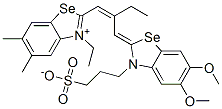 2-[2-[[5,6-dimethoxy-3-(3-sulphonatopropyl)-(3H)-benzoselenazol-2-ylidene]methyl]but-1-enyl]-3-ethyl-5,6-dimethylbenzoselenazolium Structure