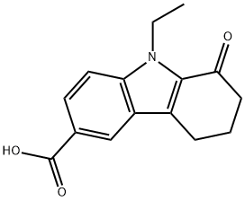 9-エチル-8-オキソ-6,7,8,9-テトラヒドロ-5H-カルバゾール-3-カルボン酸 化学構造式