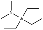 (N,N-ジメチルアミノ)トリエチルシラン 化学構造式