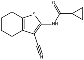 Cyclopropanecarboxamide, N-(3-cyano-4,5,6,7-tetrahydrobenzo[b]thien-2-yl)- Structure