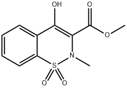 4-羟基-2-甲基-2H-1,2-苯并噻嗪-3-羧酸甲酯-1,1-二氧化物,35511-15-0,结构式