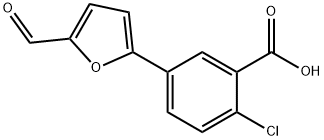 2-クロロ-5-(5-ホルミル-2-フリル)安息香酸 化学構造式