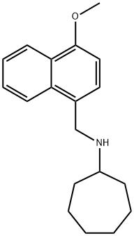N-[(4-メトキシ-1-ナフチル)メチル]シクロヘプタンアミン HYDROBROMIDE 化学構造式