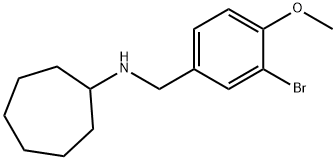 (3-ブロモ-4-メトキシベンジル)シクロヘプチルアミン 化学構造式