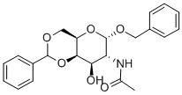 苄基2-乙酰氨基-4,6-O-亚苄基-2-脱氧-Α-D-吡喃半乳糖苷 结构式