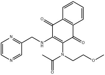 N-(1,4-二氧代-3 - ((吡嗪-2-基甲基)氨基)-1,4-二氢萘-2-基)-N-(2-甲氧 结构式
