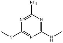 2-Methylthio-4-amino-6-methylamino-1,3,5-triazine,35541-38-9,结构式
