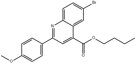 butyl 6-bromo-2-(4-methoxyphenyl)-4-quinolinecarboxylate Structure