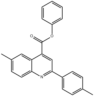 phenyl 6-methyl-2-(4-methylphenyl)-4-quinolinecarboxylate,355419-81-7,结构式