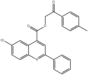 2-(4-methylphenyl)-2-oxoethyl 6-chloro-2-phenyl-4-quinolinecarboxylate 结构式