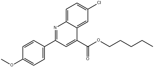 pentyl 6-chloro-2-(4-methoxyphenyl)-4-quinolinecarboxylate Structure